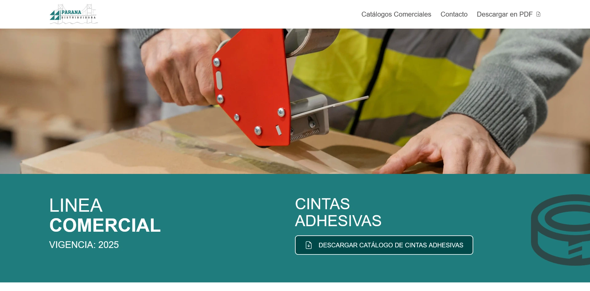 Catálogo digital de cintas adhesivas de Distribuidora Paraná